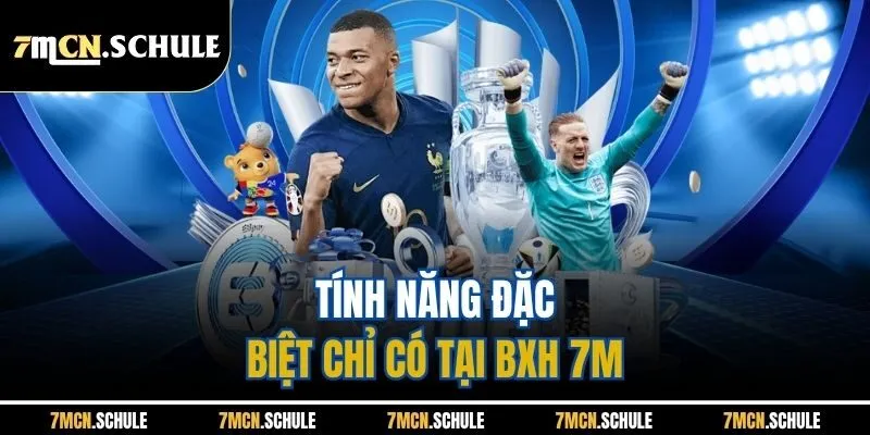Bảng Xếp Hạng 7 Tính năng đặc biệt chỉ có tại BXH 7M