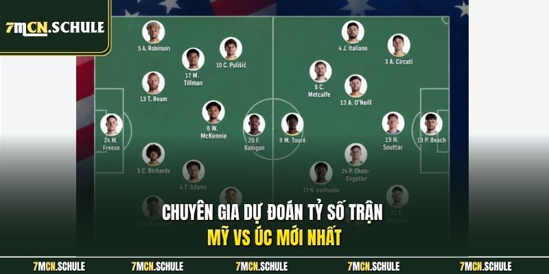 Chuyên gia dự đoán tỷ số trận Mỹ vs Úc mới nhất