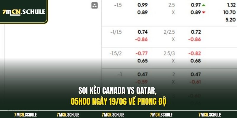 Soi kèo Canada vs Qatar, 05h00 ngày 19/06 về phong độ