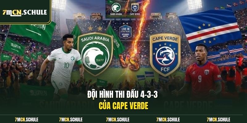 Soi Kèo Cape Verde Vs Saudi Arabia, 07h00 Ngày 27/06 WC2026 7 Đội hình thi đấu 4-3-3 của Cape Verde