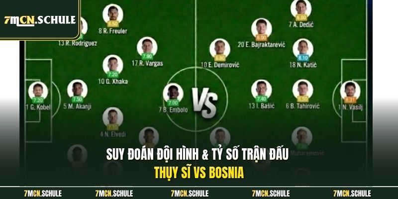 Soi Kèo Thụy Sĩ Vs Bosnia, 02h00 Ngày 19/06 | Dự Đoán Bảng B 8 Suy đoán đội hình & tỷ số trận đấu Thụy Sĩ vs Bosnia