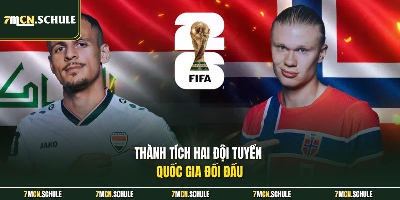 Thành tích hai đội tuyển quốc gia đối đầu