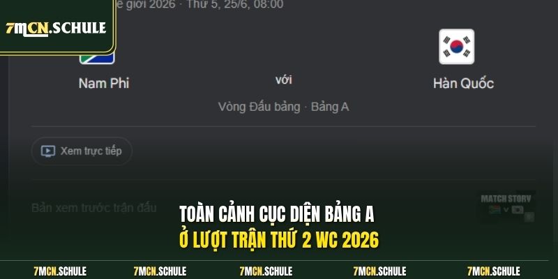 Soi Kèo Nam Phi Vs Hàn Quốc, 08h00 Ngày 25/06 Cực Chất 6 Toàn cảnh cục diện bảng A ở lượt trận thứ 2 WC 2026